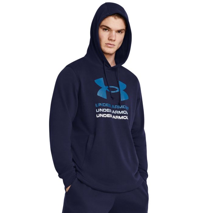 Hanorac Rival Terry Graphic HD Blue  - Under Armour