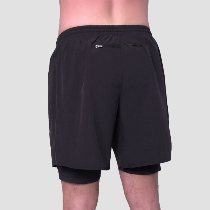 Pantaloni scurți 2in1 Essence Black - GymBeam M