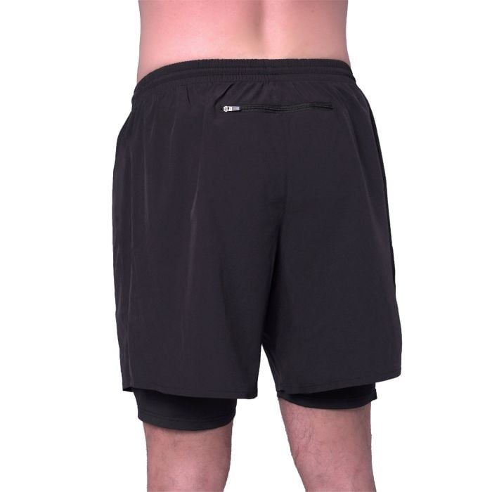 Pantaloni scurți 2in1 Essence Black - GymBeam M