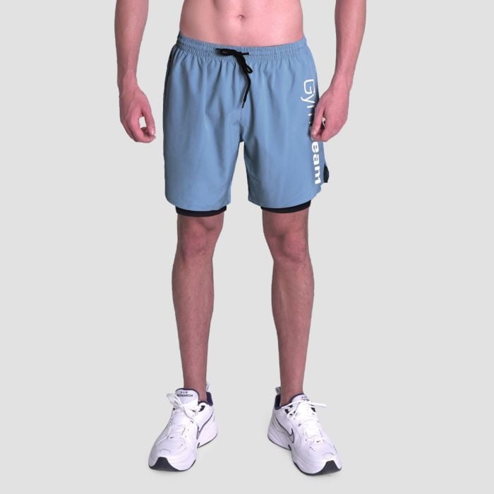 Pantaloni scurți 2in1 Essence Blue - GymBeam M