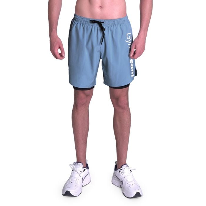 Pantaloni scurți 2in1 Essence Blue - GymBeam M