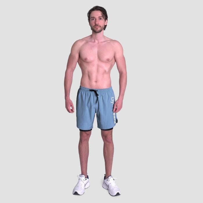 Pantaloni scurți 2in1 Essence Blue - GymBeam M