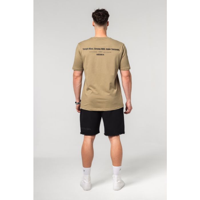 Tricou FLEXIN Beige - NEBBIA XXL