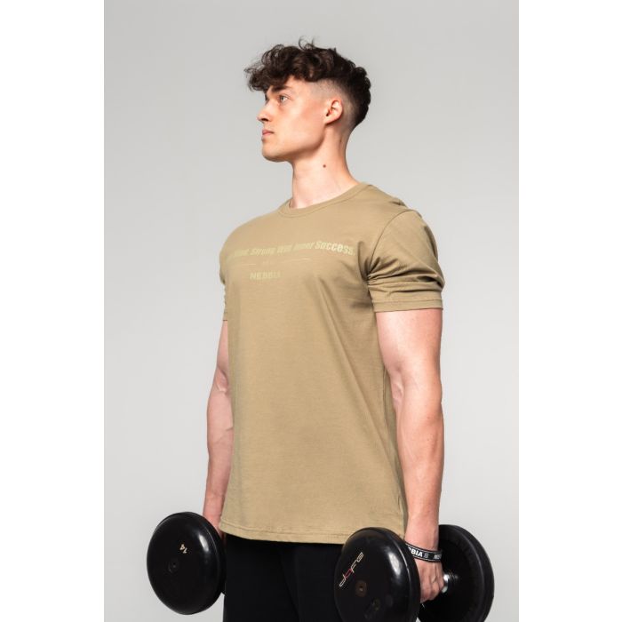 Tricou FLEXIN Beige - NEBBIA XXL