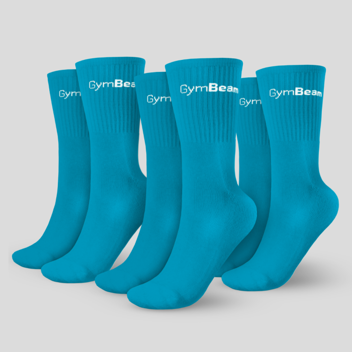 Șosete 3/4 Socks 3Pack Aquamarine - GymBeam
