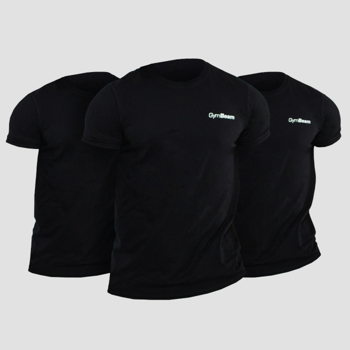 Tricou Basic 3Pack Black - GymBeam XXXL - 3pack