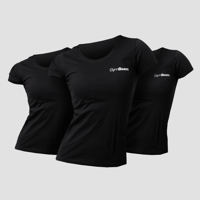 Tricou pentru femei 3Pack Negru - GymBeam XXL - 3pack