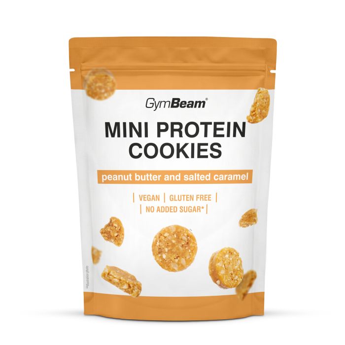 Mini Protein Cookies - GymBeam 100 g - unt de arahide cu ciocolată