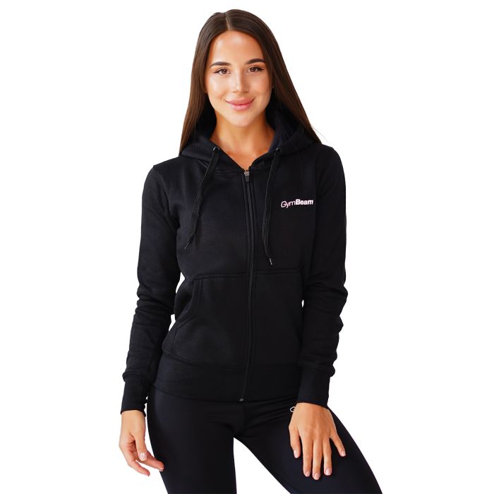 Hanorac pentru femei Zipper Hoodie Black - GymBeam M