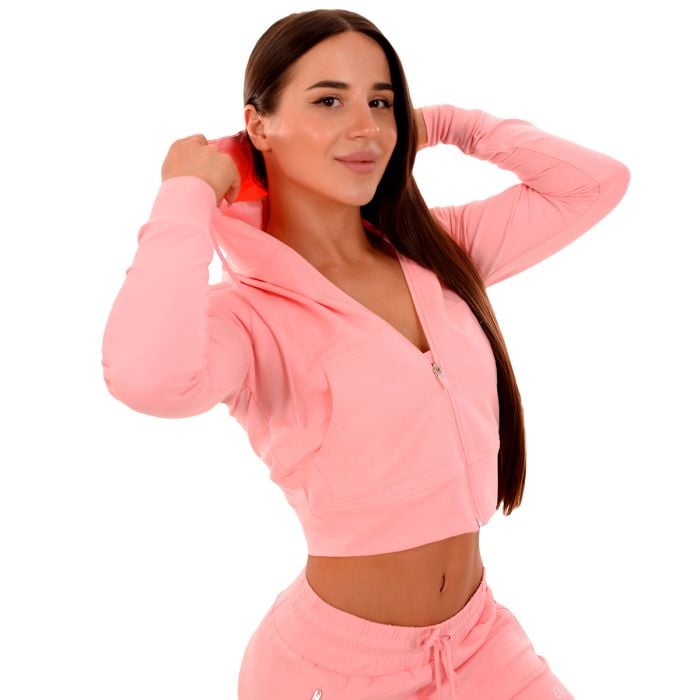 Hanorac pentru femei Zip-up TRN Pink - GymBeam S
