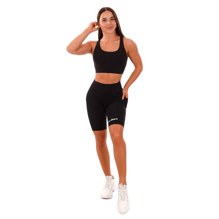 Pantaloni scurți pentru femei Biker Black - GymBeam XS