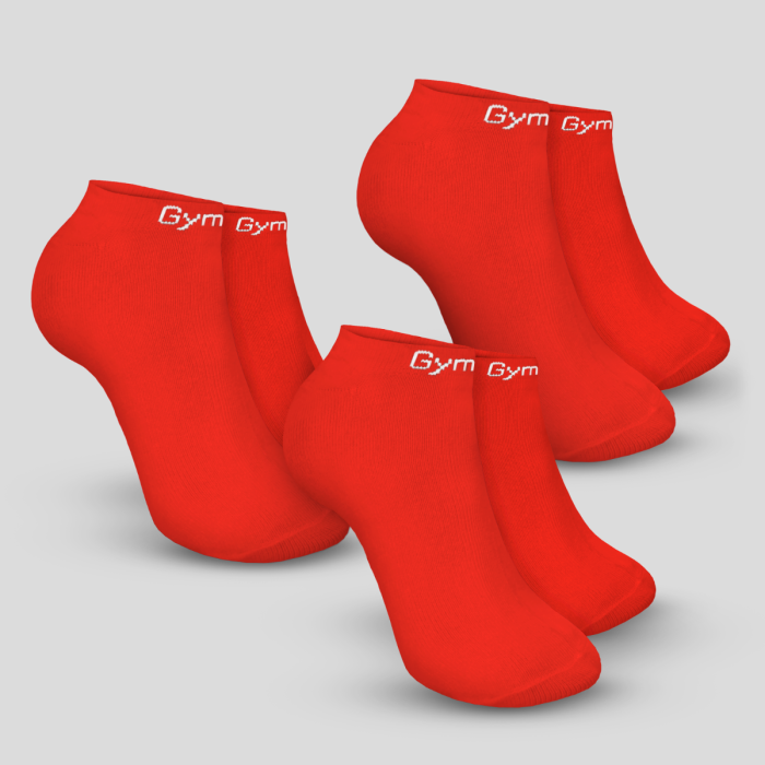 Șosete Ankle Socks 3Pack Hot Red - GymBeam