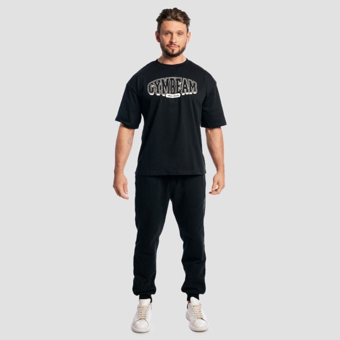 Tricou Boxy Athletic Society Black - GymBeam XL