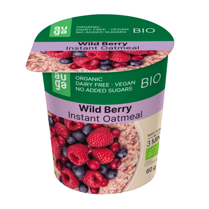 BIO Terci de ovăz integral - Auga 60 g - fructe de pădure