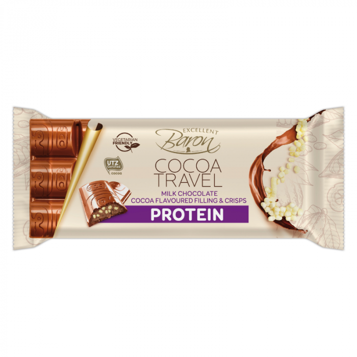 Ciocolată proteică cu lapte Cocoa Travel - Baron
