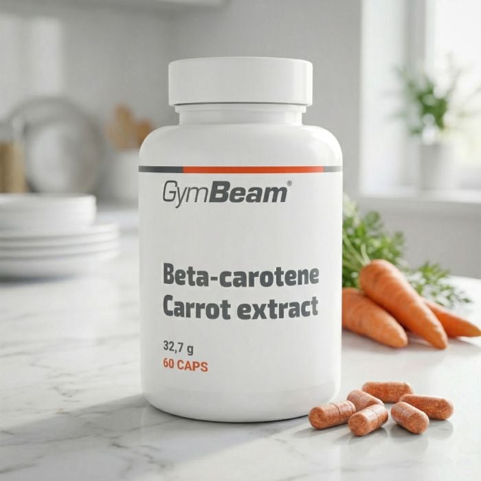 Beta-caroten (extract de morcov) - GymBeam 60 caps.