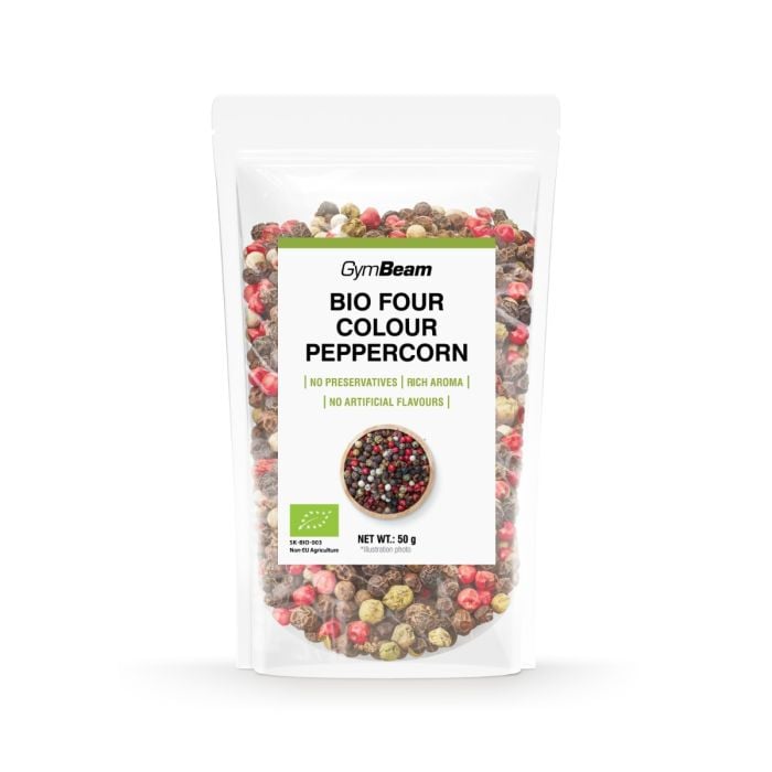 BIO Piper boabe în patru culori - GymBeam 50 g