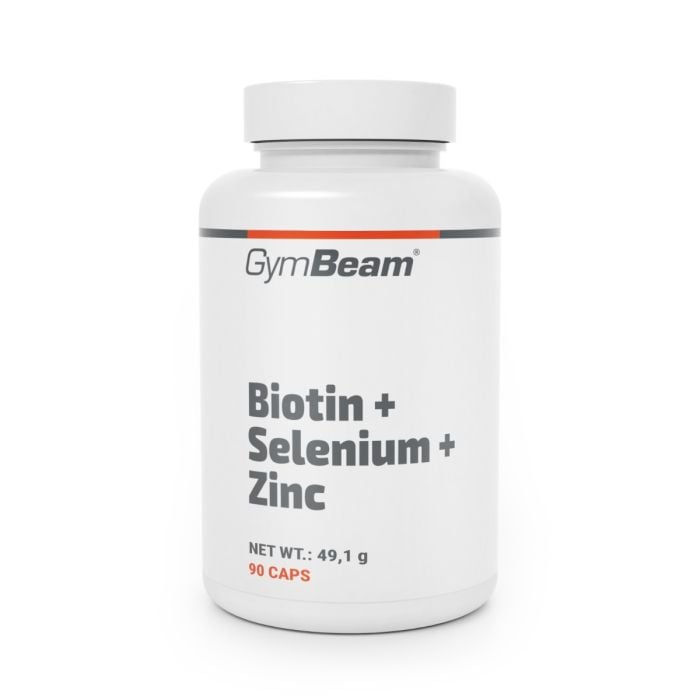 Biotină + Seleniu + Zinc - GymBeam 90 caps.