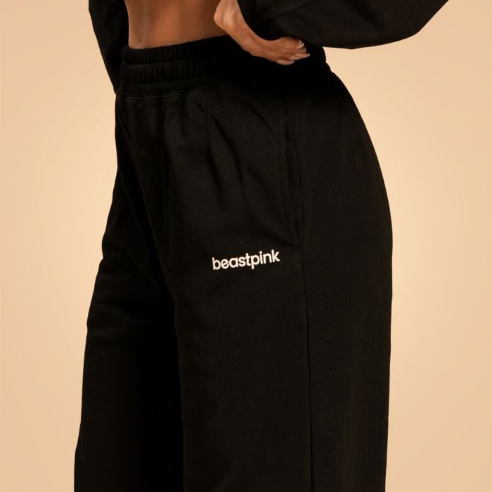 Pantaloni sport pentru femei Bliss Black - BeastPink S