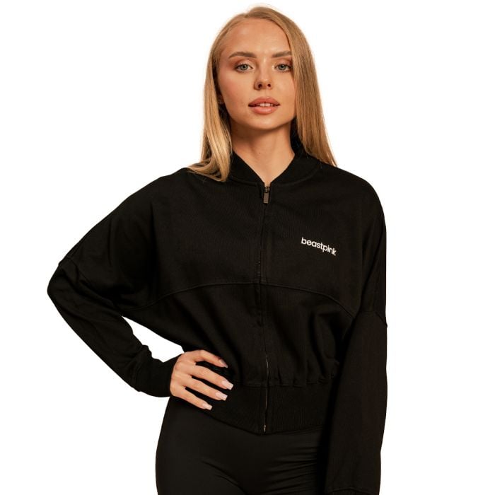 Hanorac pentru femei Zip-Up Bliss Black - BeastPink L