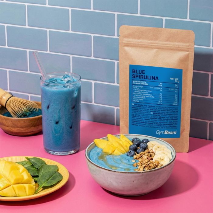 Spirulină albastră - GymBeam 30 g