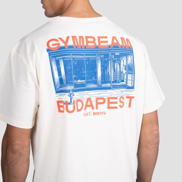 Tricou Budapest Cream - GymBeam XXL
