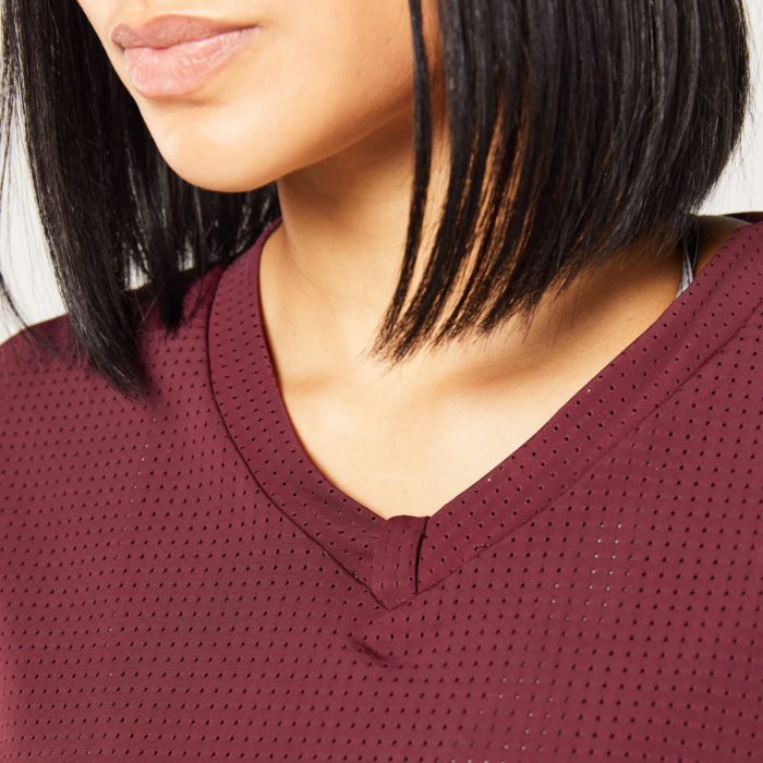 Tricou pentru femei Code V Neck Cropped Red - SQUATWOLF 