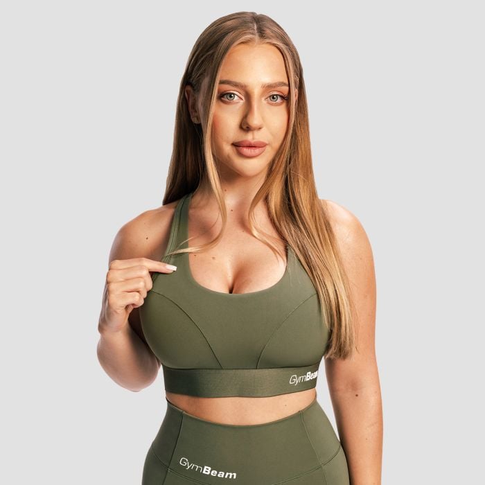 Sutien sport Combat Olive Grey - GymBeam S