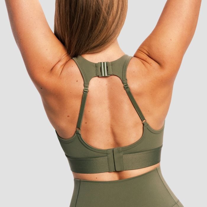 Sutien sport Combat Olive Grey - GymBeam S