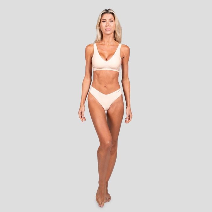 Sutien fără cusături Comfy Beige - GymBeam M