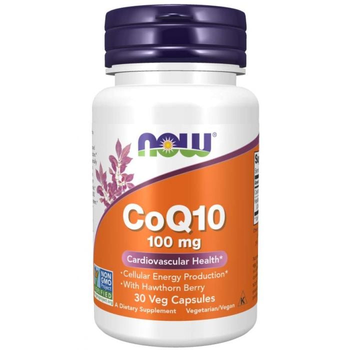 Coenzima Q10 100 mg + păducel - NOW Foods