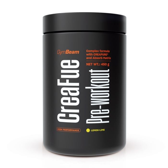 CreaFue Pre-workout - GymBeam 450 g - lămâie şi lime