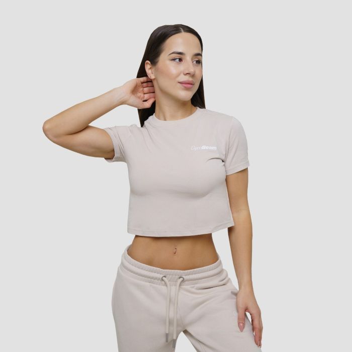 Tricou pentru femei Cropped Agile Desert - GymBeam L