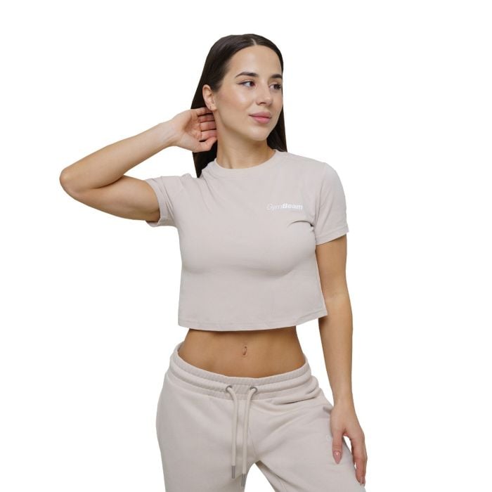 Tricou pentru femei Cropped Agile Desert - GymBeam L