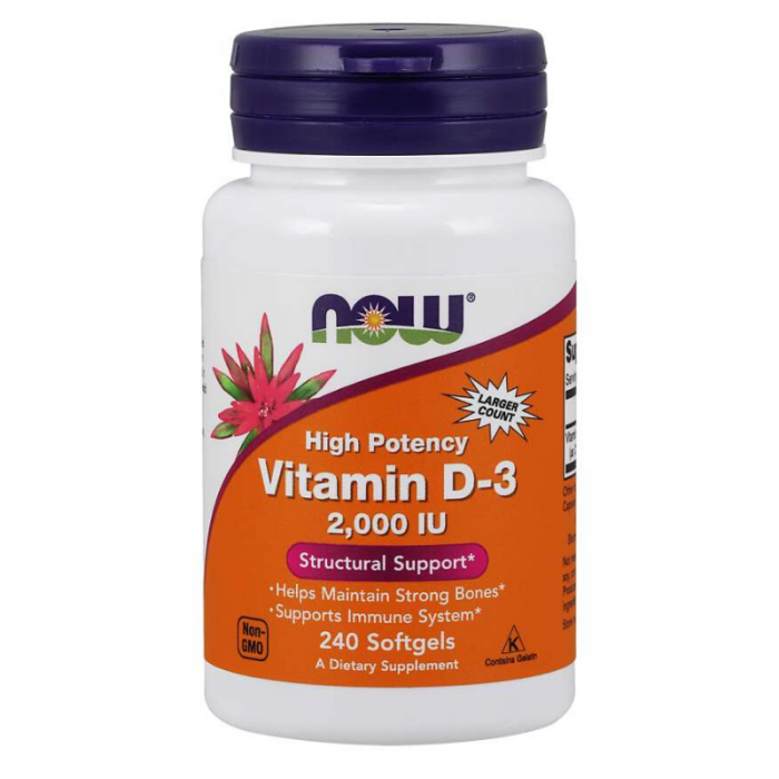 Vitamina D3 2000 IU - NOW Foods