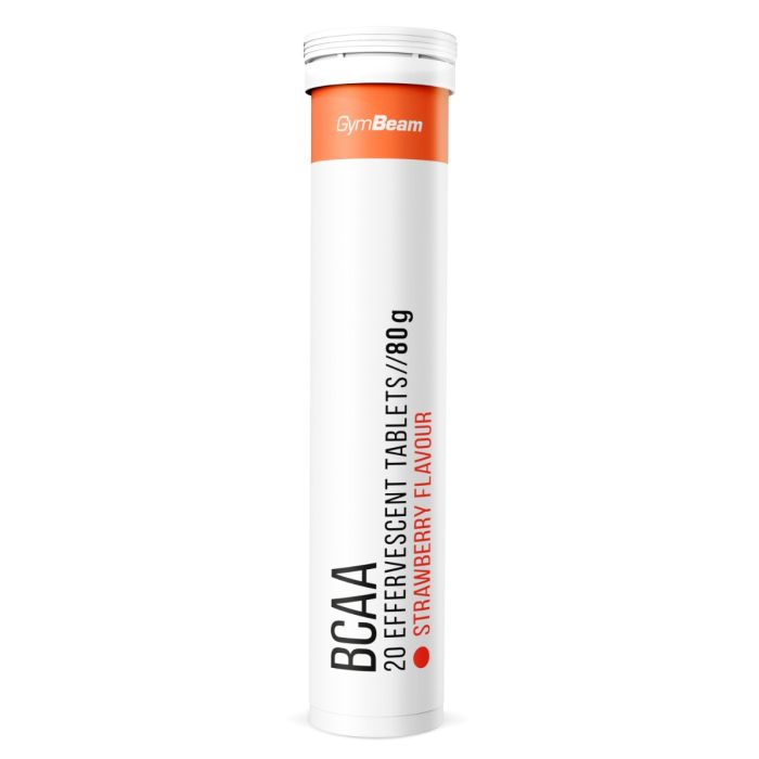 BCAA Efervescent - GymBeam 20 tab. - căpșuni 
