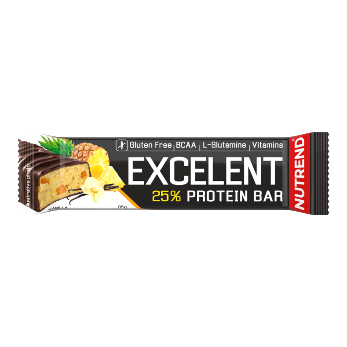 Baton proteic Excelent 85 g - Nutrend 85 g - lime-papaya