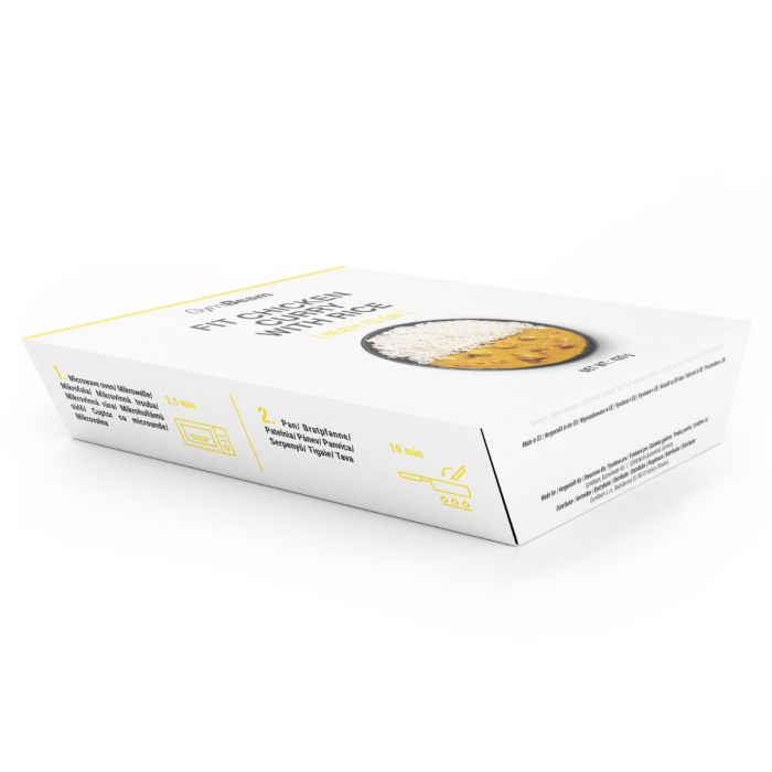 FIT Pui curry cu orez Ready to eat - GymBeam 420 g