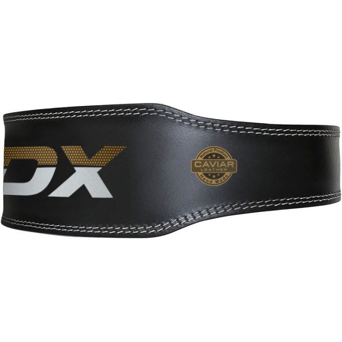 Centură fitness 6“ Leather Black/Gold - RDX Sports L