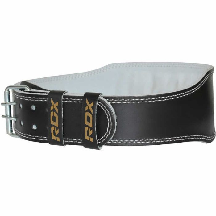 Centură fitness 6“ Leather Black/Gold - RDX Sports L