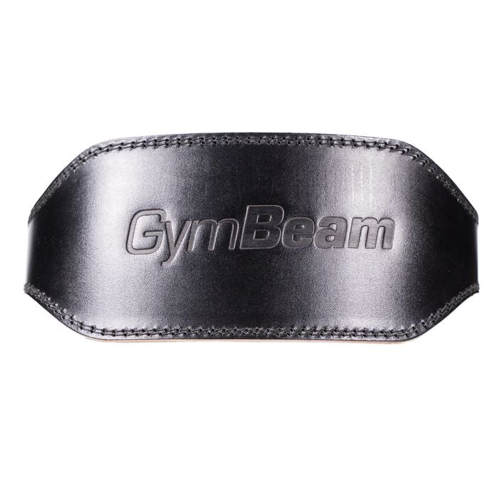 Centură fitness din piele Black - GymBeam M