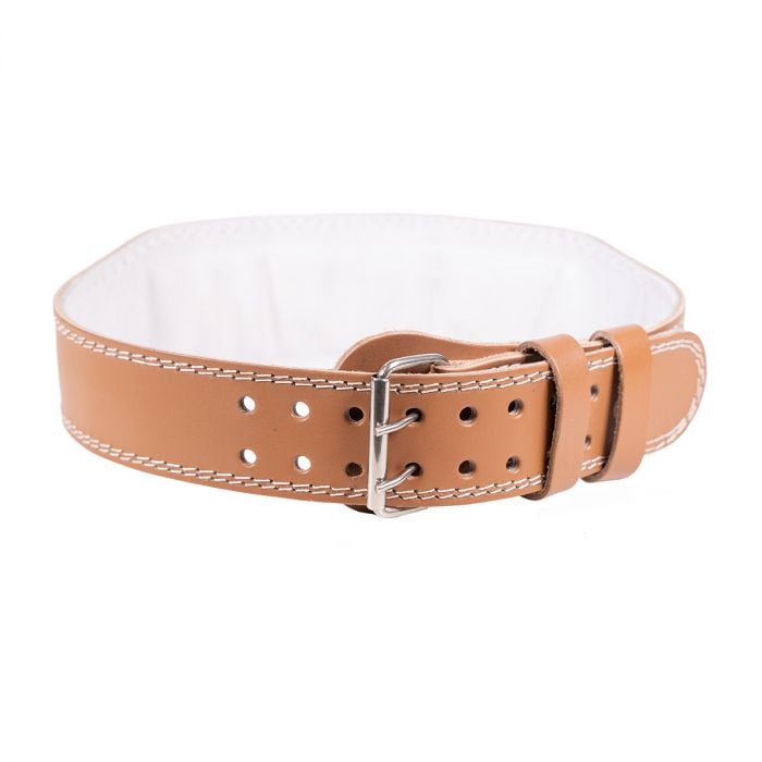 Centură fitness din piele Brown - GymBeam S