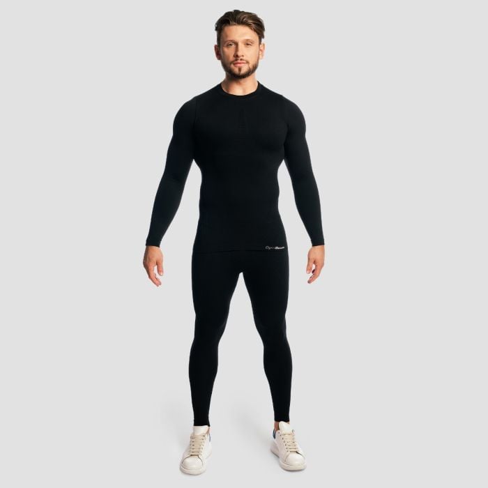 Tricou cu mânecă lungă Fuse Black - GymBeam M