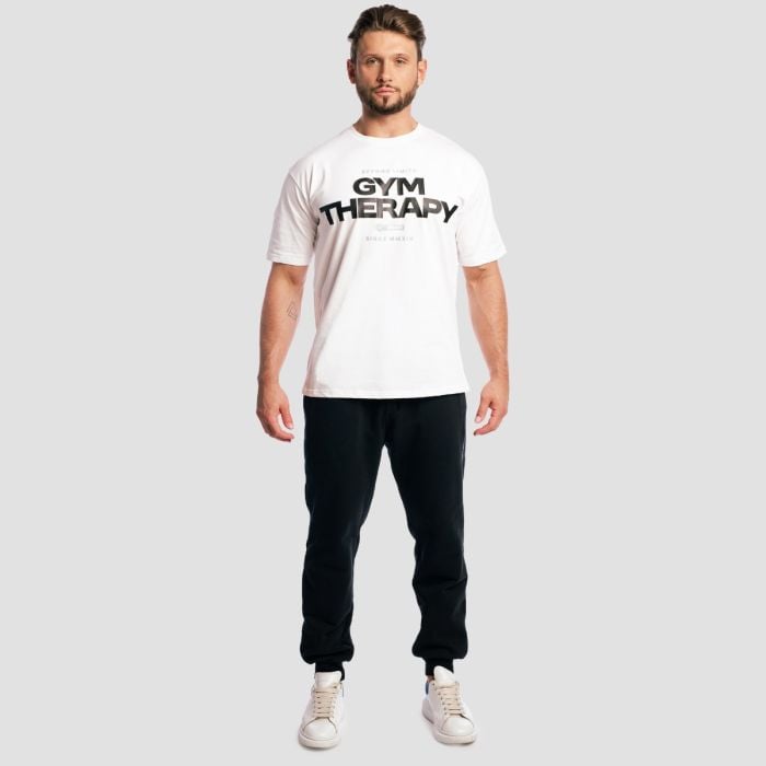 Tricou Gym Therapy White - GymBeam L