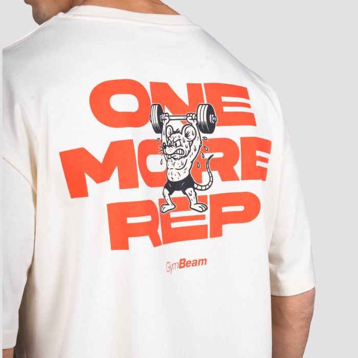 Tricou GymRat Cream - GymBeam XXL