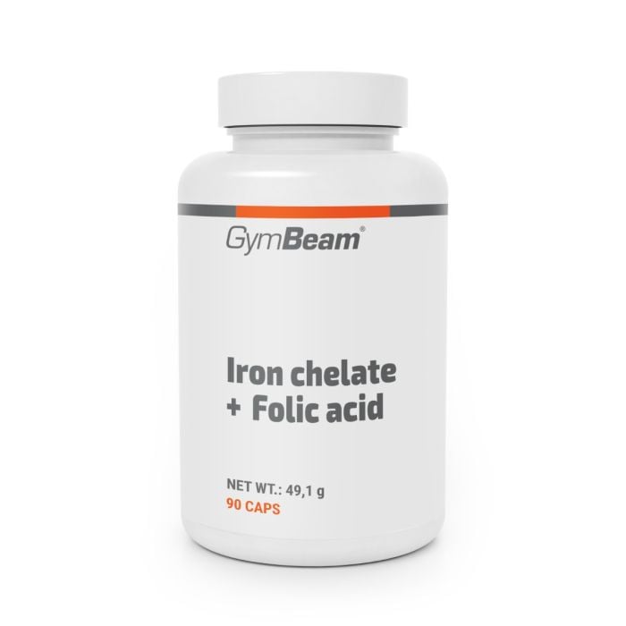 Fier chelat + acid folic - GymBeam 90 caps.
