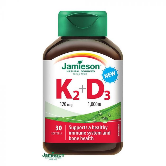 Vitamina K2 120 mcg + D3 1000 IU - Jamieson