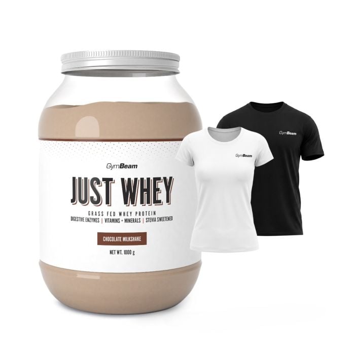 Just Whey Grass-Fed Protein - GymBeam 1000 g - milkshake de ciocolată - 00