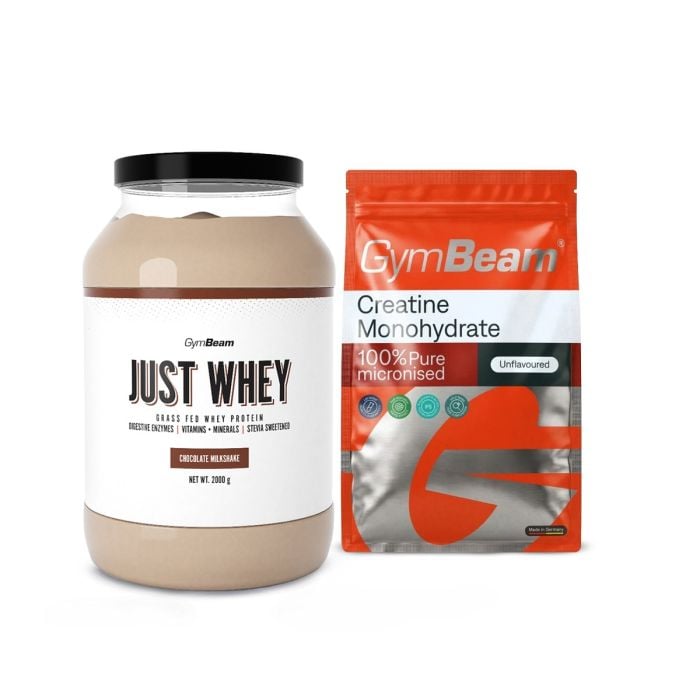 Just Whey Grass-Fed Protein - GymBeam 1000 g - milkshake de ciocolată - 00