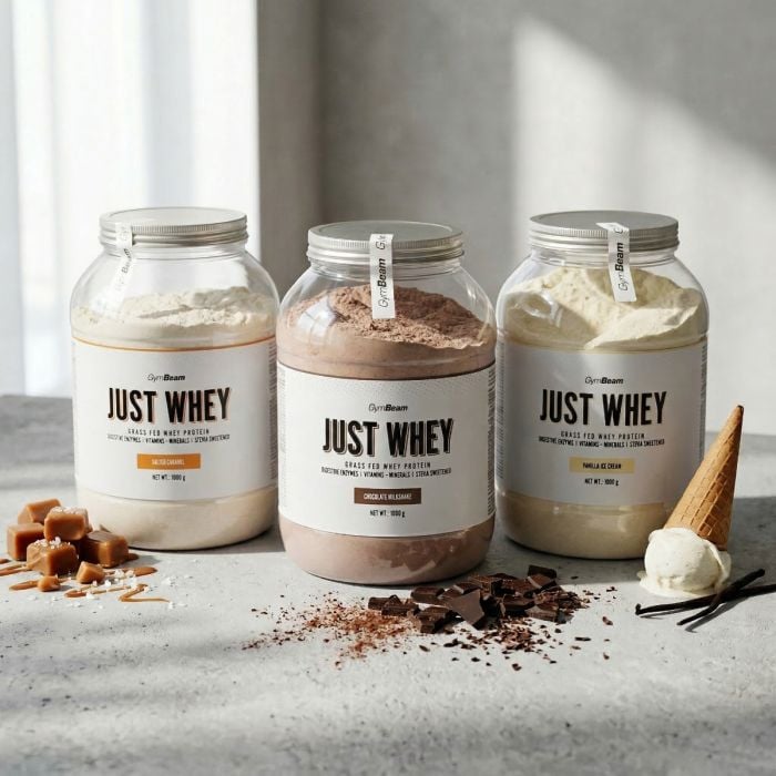 Just Whey Grass-Fed Protein - GymBeam 1000 g - milkshake de ciocolată - 00